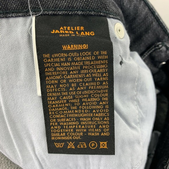Jared Lang Mens Atelier Skinny Stretch Denim Jeans Black 38 - Picture 4 of 6